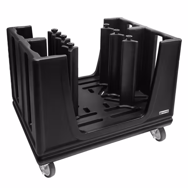 Dozator tanjura - bez grijanja - 985 x 760 x 900 mm - s kotačima & 6 podesivih pregrada - 180-480 tanjura - polietilen