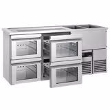 Banco Spillatura Birra PREMIUM - 1950x700mm - 4 Cassetti in vetro