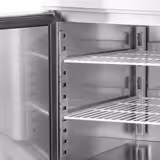 Table réfrigérée à pizza PREMIUM - 1500 x 800 mm - avec 2 portes - incl. vitrine réfrigérée - 6 x GN 1/3