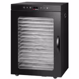 Desidratador de alimentos / Secador de alimentos - com 16 prateleiras - Aço inoxidável - Preto - 1,5kW