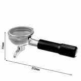Commercial Single-Spout Espresso Portafilter – Ø83 mm, Black Grip, Stainless Steel, for Allegro/Eminence/Grace/Suprema, Made in Italy, No Filter Insert
