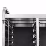 Stainless Steel Double Gastronorm Racking Trolley - 30-Level - for 30 x GN 1/1 Trays - with low-noise braked castors