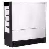 Wandkoelmeubel - 1940mm - 893L - met 4 glazen schuifdeuren & 4 schappen - geforceerde koeling - Zwart