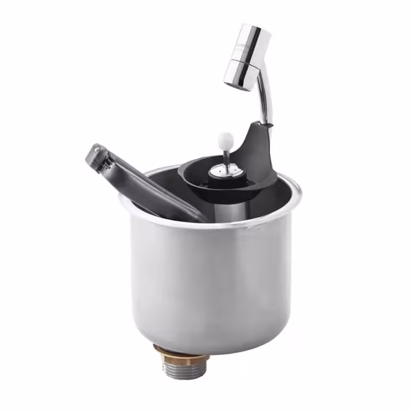IJslepeldouche - 141x141x110mm - drop-in/inbouw & wateraansluiting & terugstroombeveiliging - incl. zeefinzet