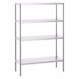 Scaffale in acciaio inox PREMIUM - 1200x490mm - con 4 ripiani (REGOLABILI)	