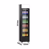 Getränkekühlschrank - 145 Liter - rahmenloses Design - mit 1 Glastür & Werbedisplay