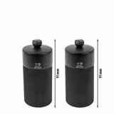 (6 Stück) PEUGEOT | NIGHT Chic Line - Salz- & Pfeffermühle - Höhe: 120mm - Schwarz Matt 