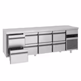 Koelwerkbank PREMIUM - 2330x700mm - met 8 lades