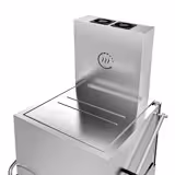 Máquina de lavar loiça de capota - Digital - 8,7kW - incl. Lava-loiça industrial em inox lado direito, mesa de preparação lado esquerdo - com recuperação de calor, bombas doseadoras de detergente e abrilhantador e bomba de drenagem