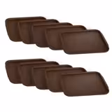 (10 τεμ.) δίσκος fast food - ABS - 360x460 mm - ύψος: 20 mm - καφέ - αντιολισθητικός