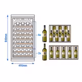 Clearance Single Zone Wine Cooler Fridge – 52 bottles - 5–18 °C - 7 shelves