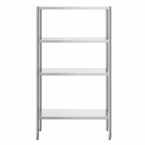 Półka ze stali nierdzewnej PREMIUM - 1020x500x1800mm - 4 półek przestawnych - Nośność na półkę: 80kg - z regulowanymi stopkami - w zestawie: śruby montażowe