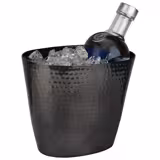 Champagnekylare - Aluminium - 2,1 l - Svart - med hamrad yta