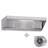 Wandhaube mit Motor - 2000mm - mit Regler, Filter & Lampe