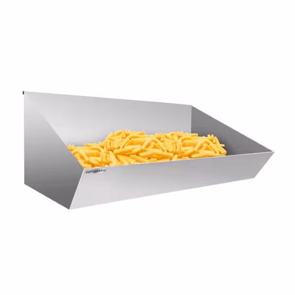 RVS frites-uitschepbak - met rooster - 800x300mm