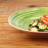 (6 pcs) Serving Tray - LA VIDA - Melamine - Ø405mm - Height: 55mm - Green