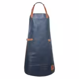 (6 pieces) KARLOWSKY | Professional Leather Bib Apron – Ink Blue - 600×820 mm