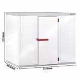 Cella frigorifera TN PREMIUM PLUS - 3310x4535mm - 26,87m³ - con pavimento - pannello 80mm