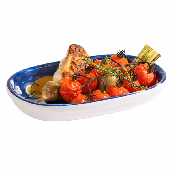 (6 pcs) Dessert Bowl - MEDITERRANEAN - Melamine - 200ml - 182x115mm - Depth: 30mm - Multicolour