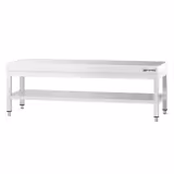 Ανοξείδωτο ατσάλι Ανοικτή βάση - 1800x600 mm - με κάτω ράφι