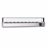 Countertop Prep Well / Refrigerated Topping Unit PREMIUM - with LED Lighting - 2000x395mm - 9x GN 1/3