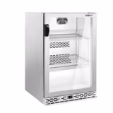Barkühlschrank - 600mm - 125 Liter - mit 1 Glasflügeltür - Edelstahl
