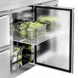 Mostrador refrigerado ECO - 2,2 x 0,7 m - con 1 puerta y 6 cajones 1/2