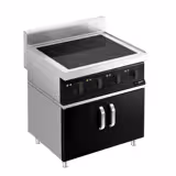 Induktionsherd - 14 kW - 4 Kochfelder - inkl. Unterbau mit 2 Türen