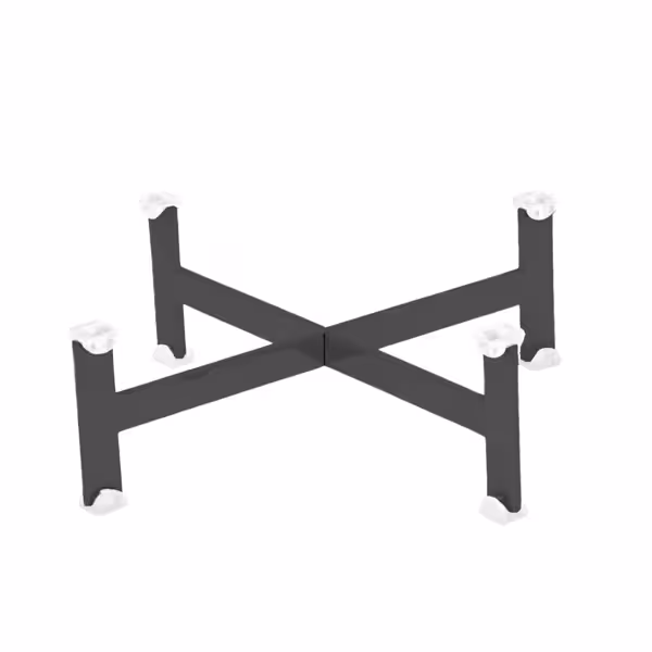 Buffetstandaard - zwart gecoat RVS - 210x210mm - Hoogte: 70mm