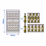 Commercial Wine Fridge - Stainless Steel - Dual Zone - 120L - max. 45 bottles