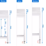 طاولة عمل ستانلس ستيل PREMIUM - 1600x700mm - مع رف سفلي & حاجز خلفي & رف وسطي & تدعيم