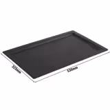 (6 pcs) GN 1/1 Gastronorm Tray - SLATE - Melamine - 530x325mm - Height: 15mm - Black