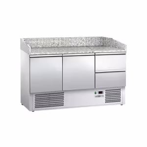 Rashladni pult za pripremu pizze ECO - 1400x700 mm - Sa 2 vrata & 2 ladice 