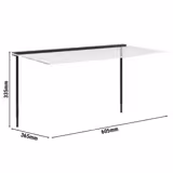 Proteção higiénica VALO - Acrílico & metal - 605x365x335mm - Preto - compatível com 14030