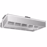 Deckenhaube in Kastenform 3,0 m - mit Filter und Lampe