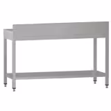 RVS werktafel ECO - 1500x600mm - met bodemplaat & opstaande rand