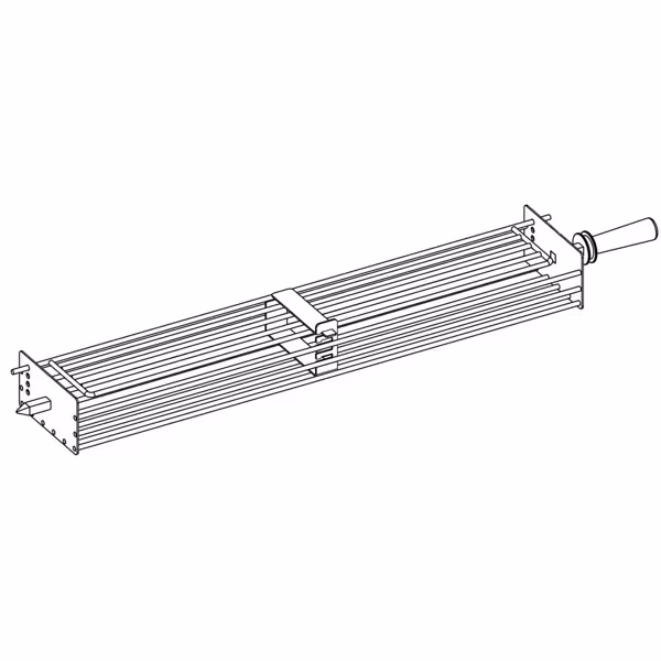 Flat Basket for Chicken & Rabbit - with Handle - for Rotisserie Grills - 800x100x50mm - Capacity: 5 Chickens