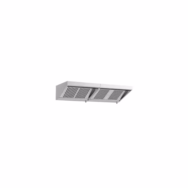 Commercial Wall-Mounted Extraction Canopy - with Motor - 2600mm - with Baffle Filters & LED Lighting