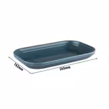 (6 Stück) GN-Tablett 1/4 - EMMA - Melamin - Höhe: 30mm - Blau