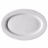 (24 Stück) PERA Weiß - Teller/Dönerteller - oval - Länge: 350mm - Weiß