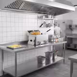 Friteuză electrică dublă - de banc - 8+8 litri - 6,5 kW - control mecanic - cu robinet de scurgere