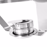 Chafing Dish - Yuvarlak - Rolltop Kapak - Jel Yakıtlı - 8L