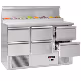 Commercial Saladette Prep Counter ECO - 1368x700mm - 6 Drawers - for 8x GN 1/6