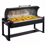 Elektro Chafing Dish - GN 1/1 - mit Rolldeckel - Schwarz