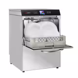 Lave-vaisselle professionnel - Double paroi - Panier 50x50cm - Commandes électroniques - 3,55kW - avec pompe de vidange + pompes doseuses détergent et liquide de rinçage