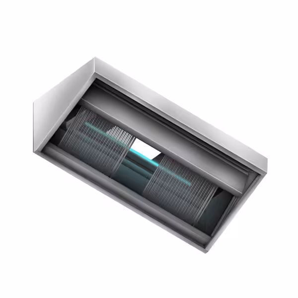 Plasma afzuigkap - 1600mm - 95% luchtzuivering (recirculatie) - wandafzuigkap - met externe snelheidsregelaar - inclusief plasmafilter, labyrintfilters en verlichting