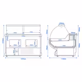 Kyldisk - 1500 mm - med belysning - Frontpanel Grön