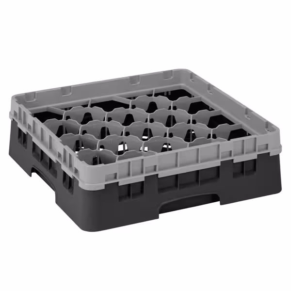 CAMBRO | CAMRACK® - Bardak Basketi 1/1 - 20 bölmeli - 1 uzatıcılı - 500x500mm - Siyah