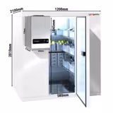 Cameră frigorifică - 1200x2100mm - 3,7m³ - incl. Unitate frigorifică