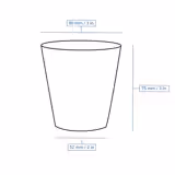 (1000 Stück) Pappbecher - 150ml - Ø 80mm - Weiß